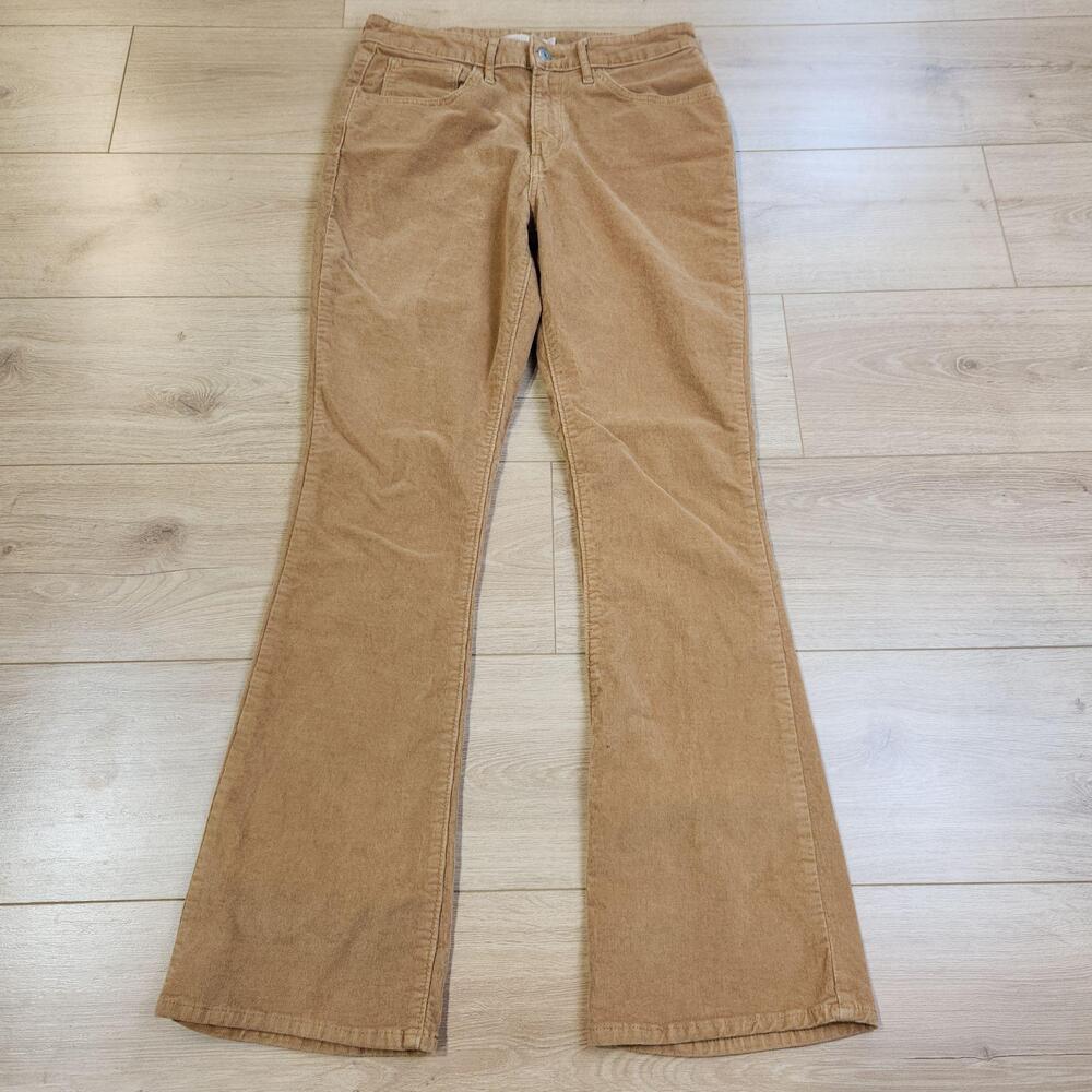 Levi's 725 High Rise Bootcut Corduroy Pants Womens 30x32 Beige Stretch Casual